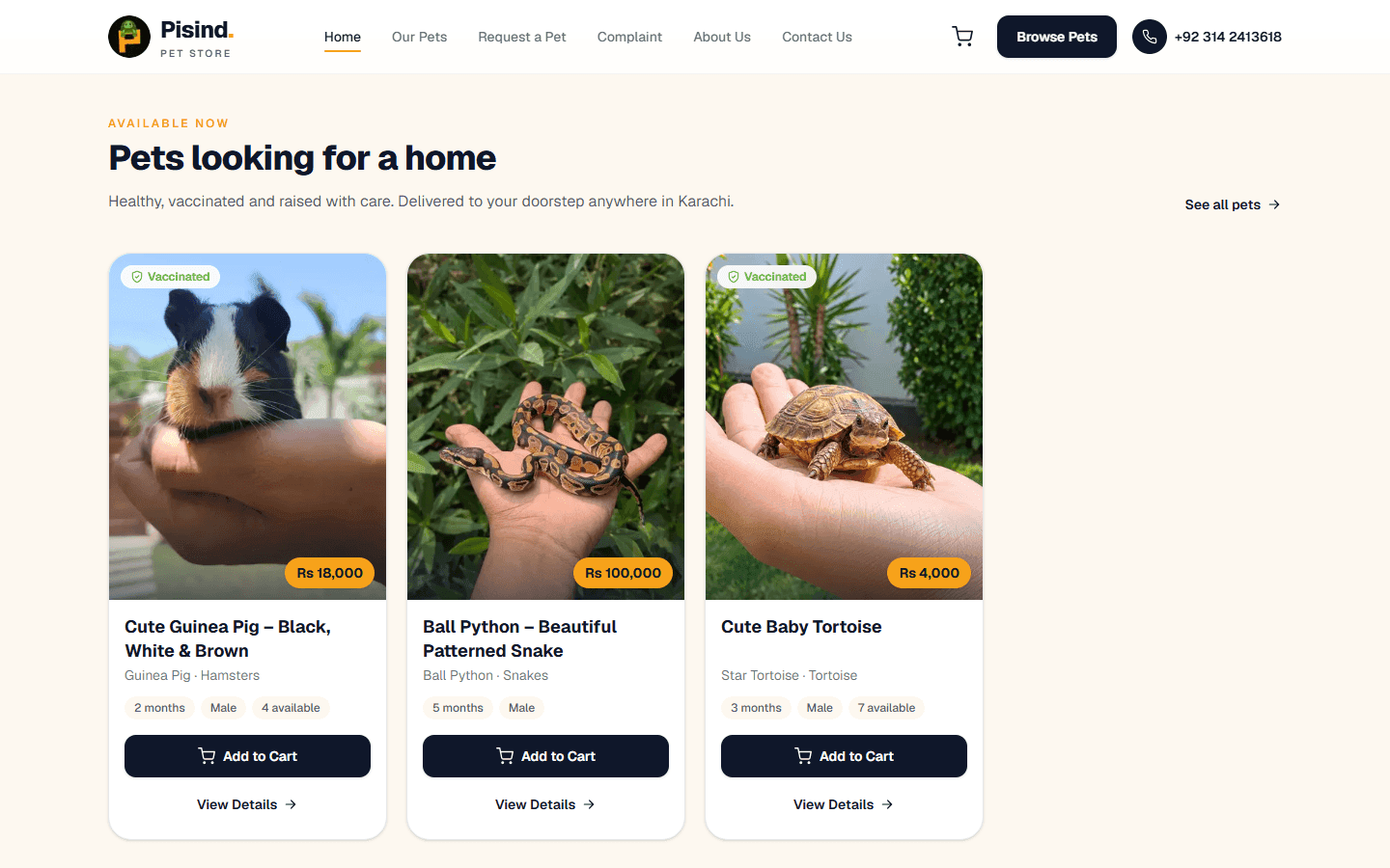 E-commerce Web App — Shop by Pet